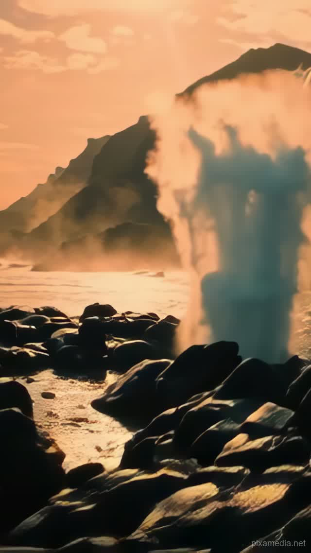 Ocean's Fiery Breath - Fire & Water AI stock